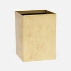 Pigeon and Poodle PP007065 Mancora Wastebasket (Square) in Shiny Brass Etched Brass