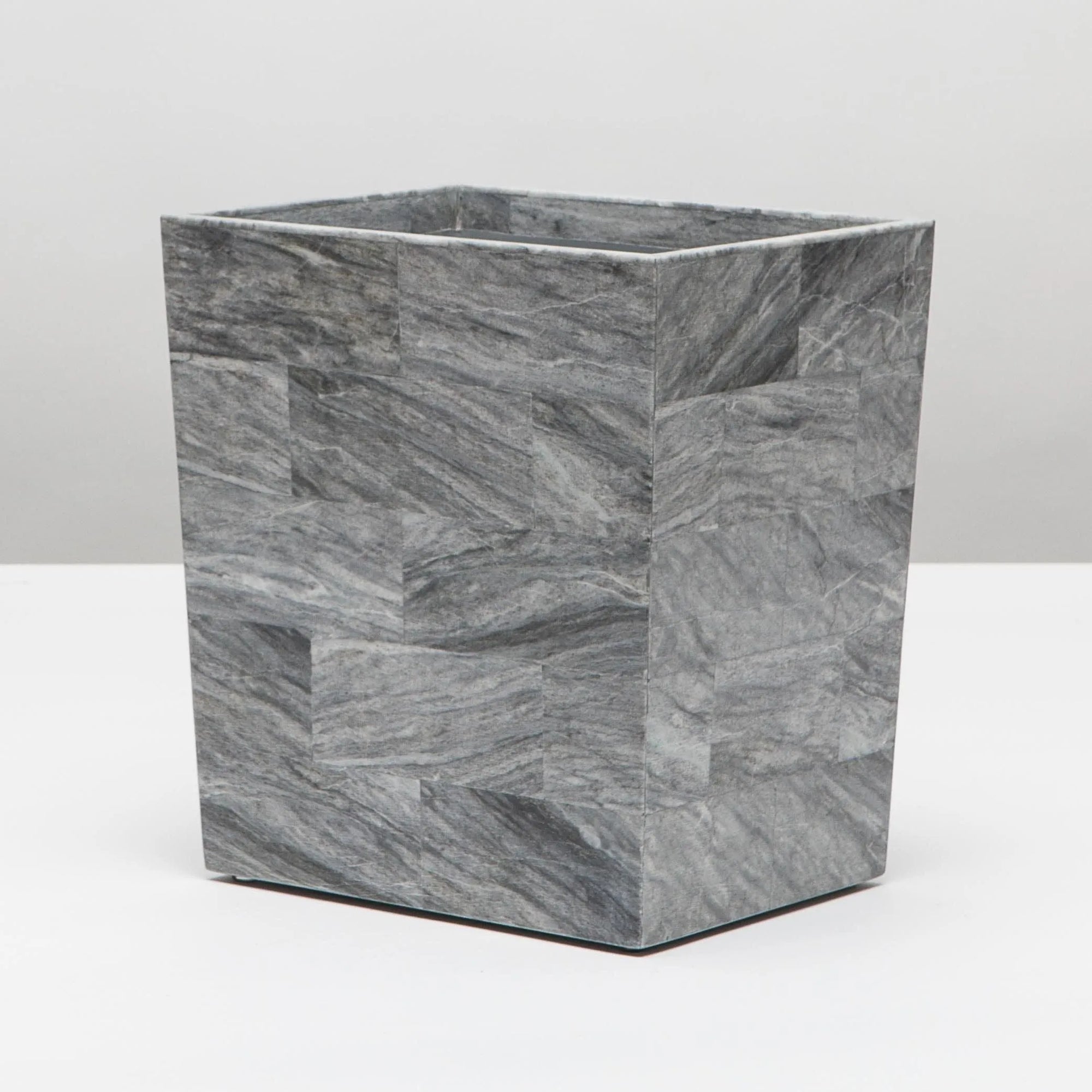 Pigeon and Poodle - PP006763 - Milan Wastebasket - Milan - White Romblon Stone