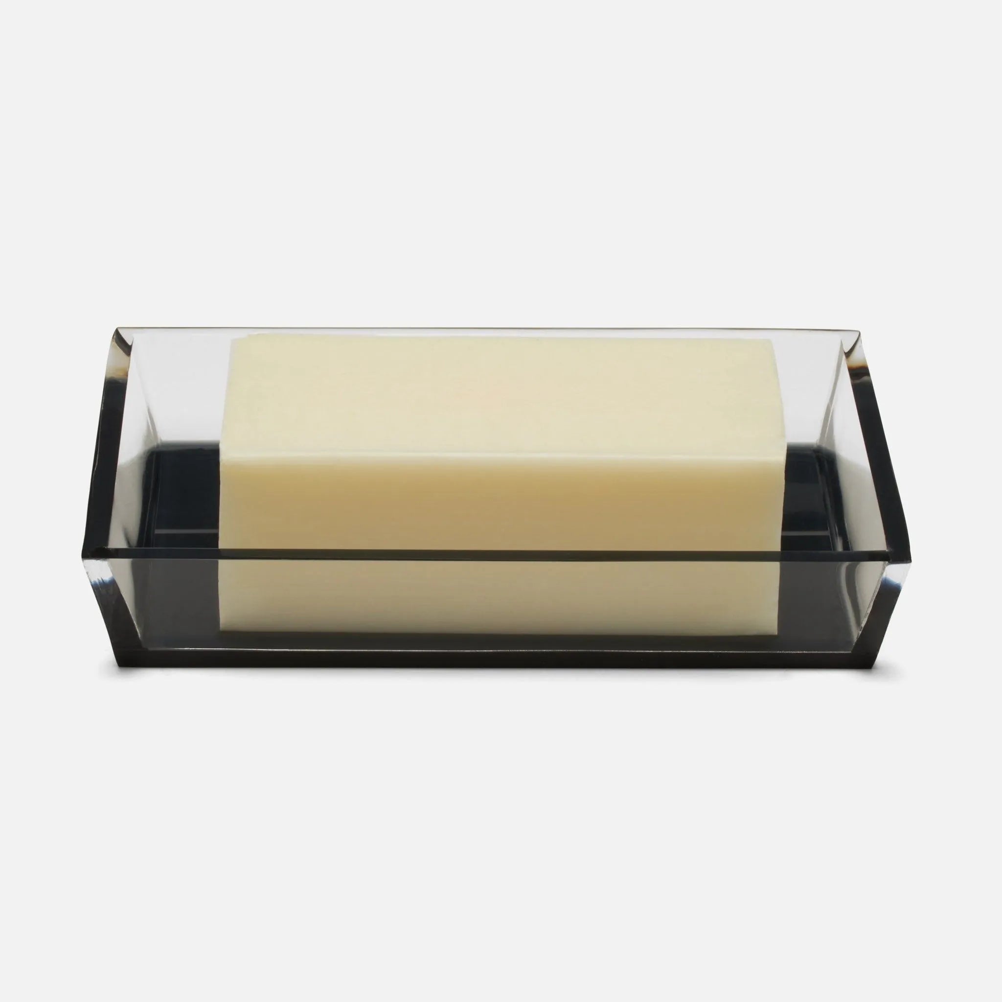 Porte-savon Monette de Pigeon and Poodle PP004859 en acrylique transparent/gris