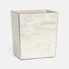 Pigeon and Poodle PP001159 Nora Wastebasket (Rectangular) in Metallic Frost Painted Glass