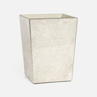 Pigeon and Poodle PP001160 Nora Wastebasket (Square) in Metallic Frost Painted Glass