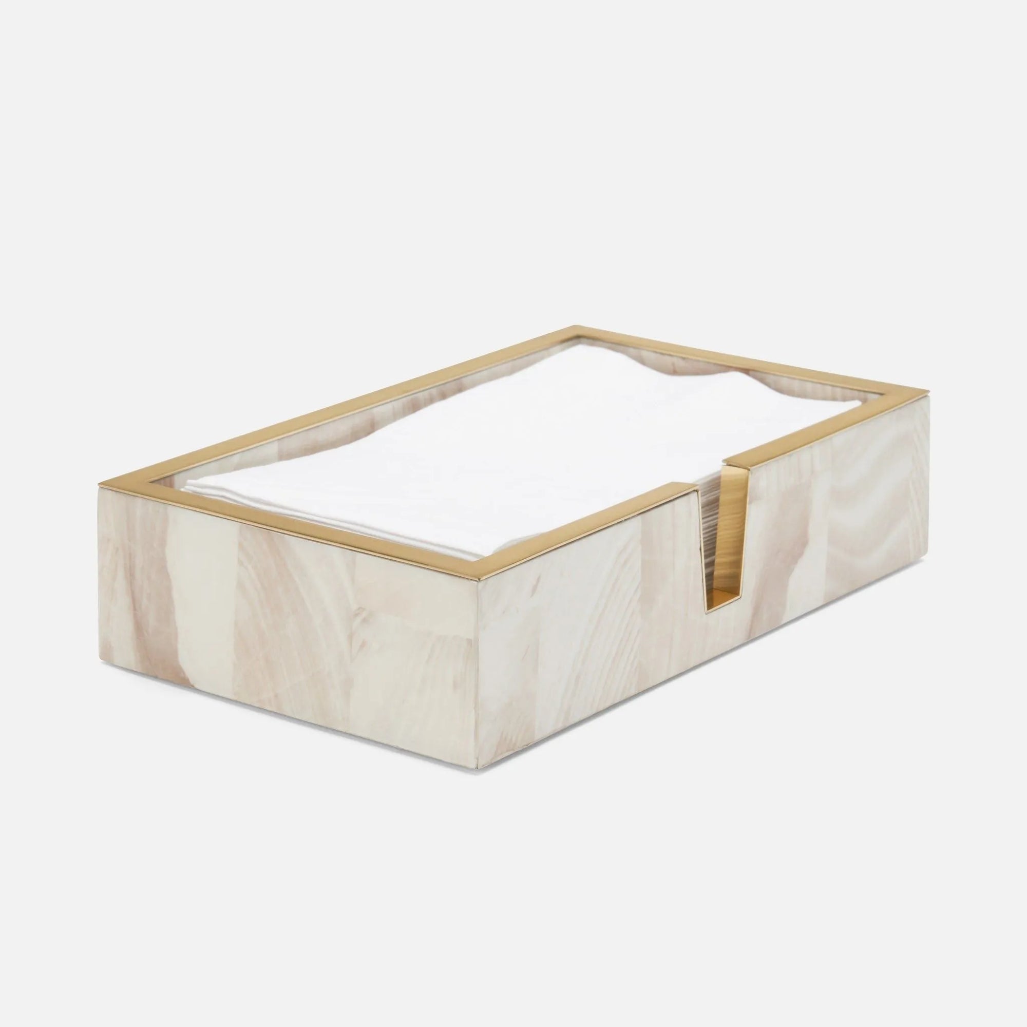 Pigeon and Poodle - PP005037 - Palermo II Hand Towel Tray - Palermo - Natural Faux Clamstone