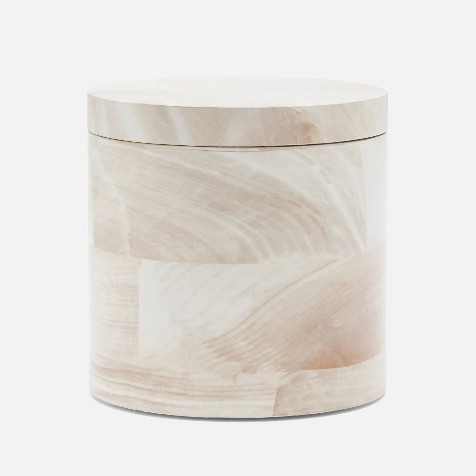 Pigeon and Poodle - PP005023 - Palermo II Canister - Palermo - Natural Faux Clamstone with Brass