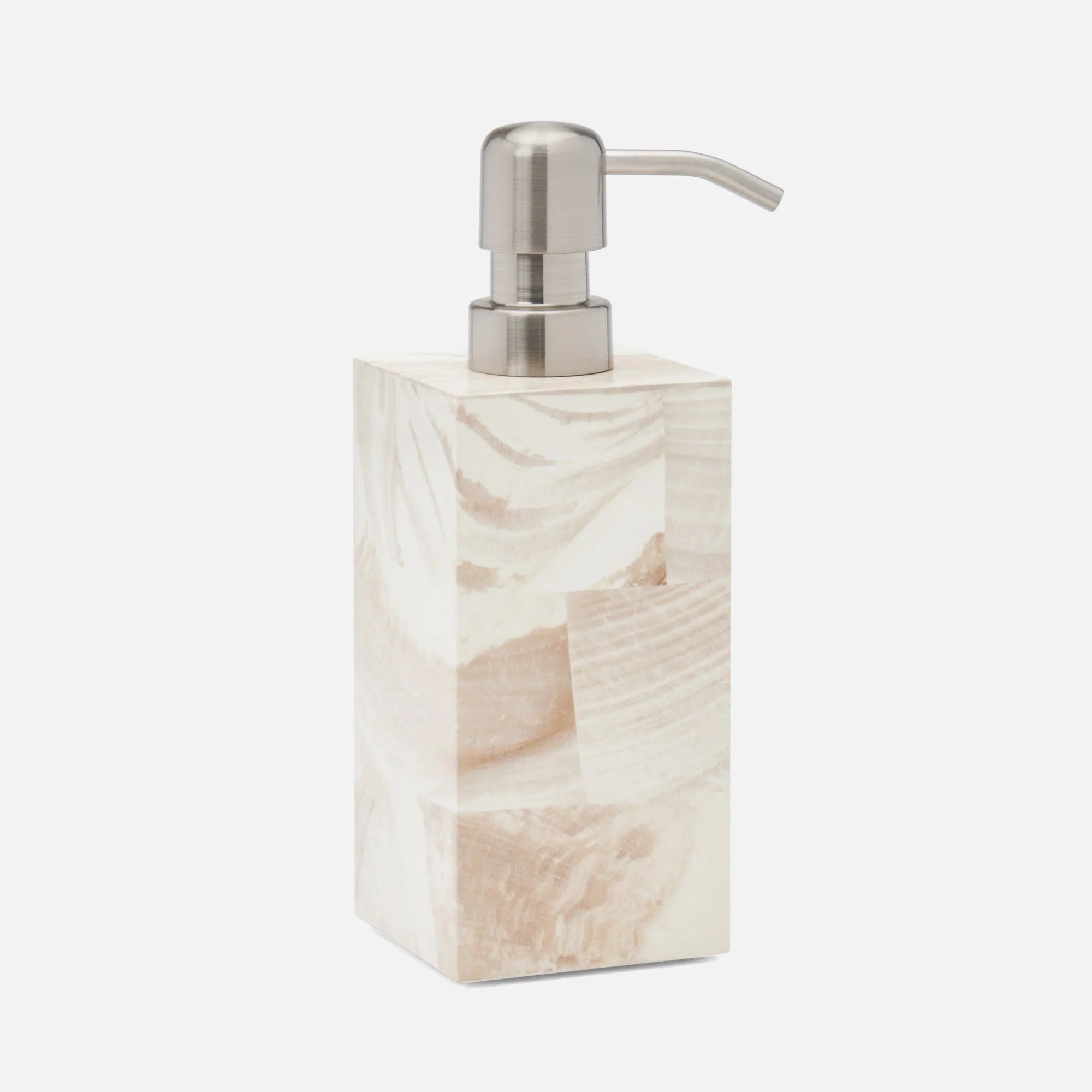 Pigeon and Poodle - PP005041 - Palermo II Soap Pump - Palermo - Natural Faux Clamstone