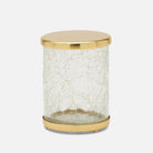 Pigeon and Poodle - PP004880 - Pomaria Canister - Pomaria - Brushed Gold Glass/Stainless Steel