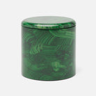 Pigeon and Poodle PP005237 Porter Bath Canister (4.5"D x 4.5"H) in Natural Gloss Faux Malachite