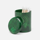 Pigeon and Poodle PP005239 Porter Bath Canister (3"D x 4"H) in Natural Gloss Faux Malachite