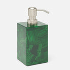 Pigeon and Poodle PP005240 Porter Soap Pump in Natural Gloss Faux Malachite