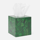 Pigeon and Poodle PP005241 Porter Tissue Box in Natural Gloss Faux Malachite