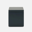 Pigeon and Poodle PP004573 Quincy Bath Canister in Matte Navy Lacquered Wood