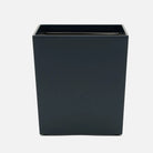 Pigeon and Poodle PP004579 Quincy Wastebasket (Rectangular) in Matte Navy Lacquered Wood