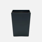 Pigeon and Poodle PP004578 Quincy Wastebasket (Square) in Matte Navy Lacquered Wood