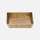 Pigeon and Poodle - PP001255 - Redon Soap Dish - Redon - Antique Brass Ribbed Metal