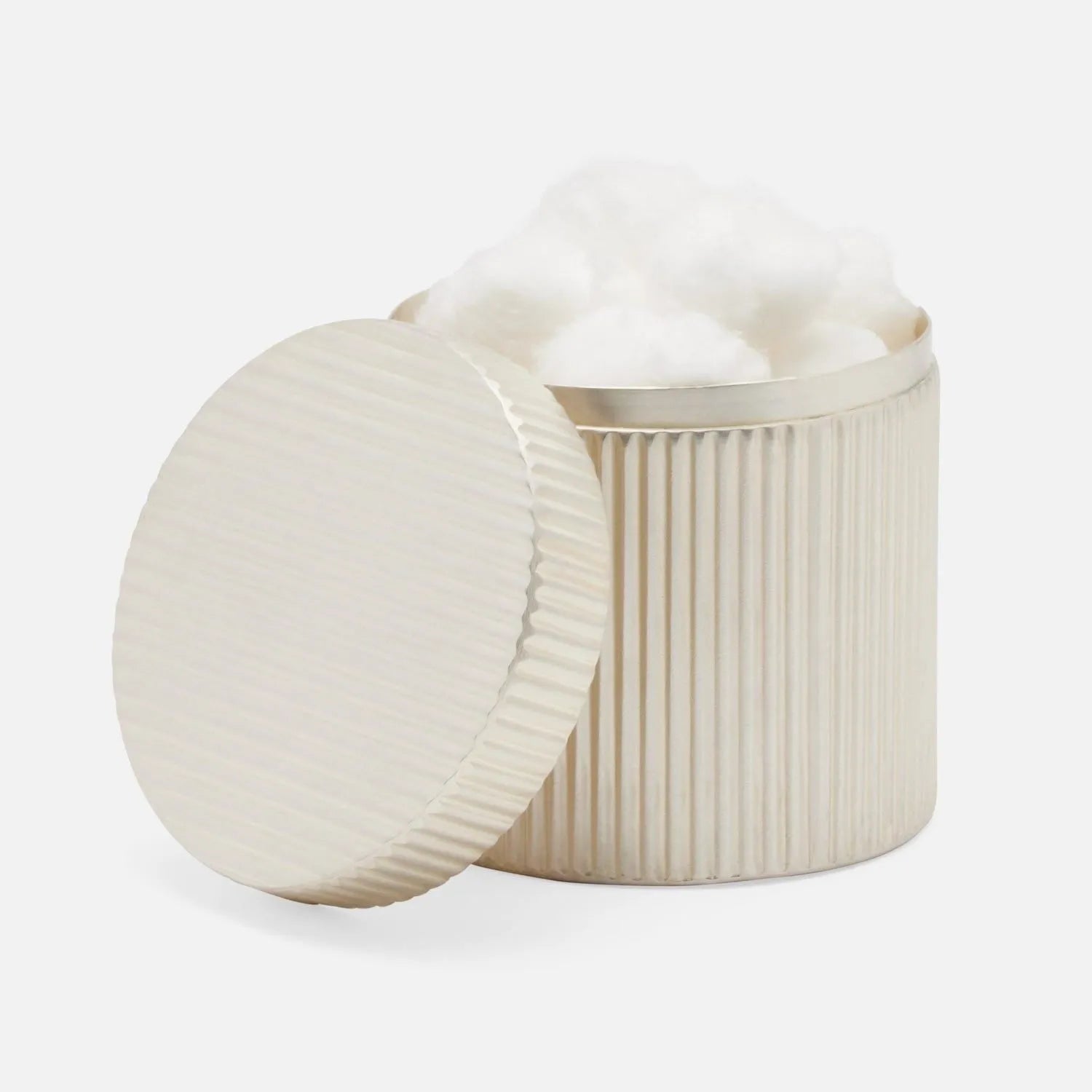 Pigeon and Poodle - PP006033 - Redon Canister - Redon - Matte Silver Ribbed Metal