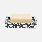 Porte-savon miniature Pigeon and Poodle PP007071 en résine noire et coquille blanche