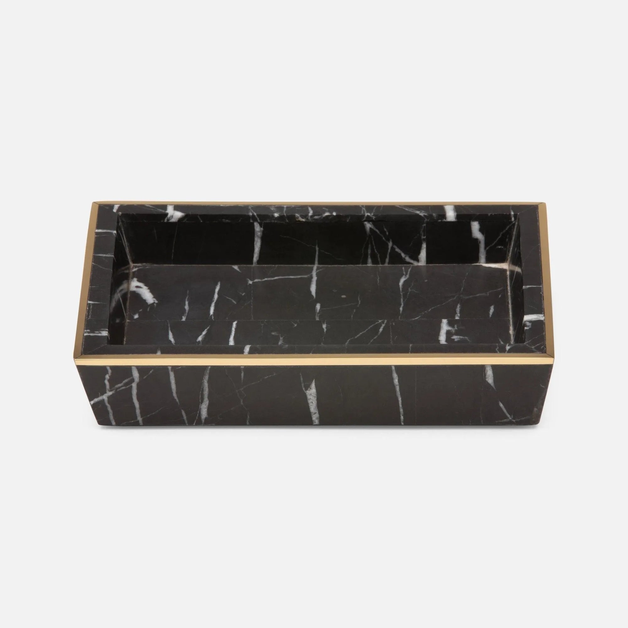 Pigeon and Poodle - PP001305 - Rhodes Soap Dish - Rhodes - Nero Marble