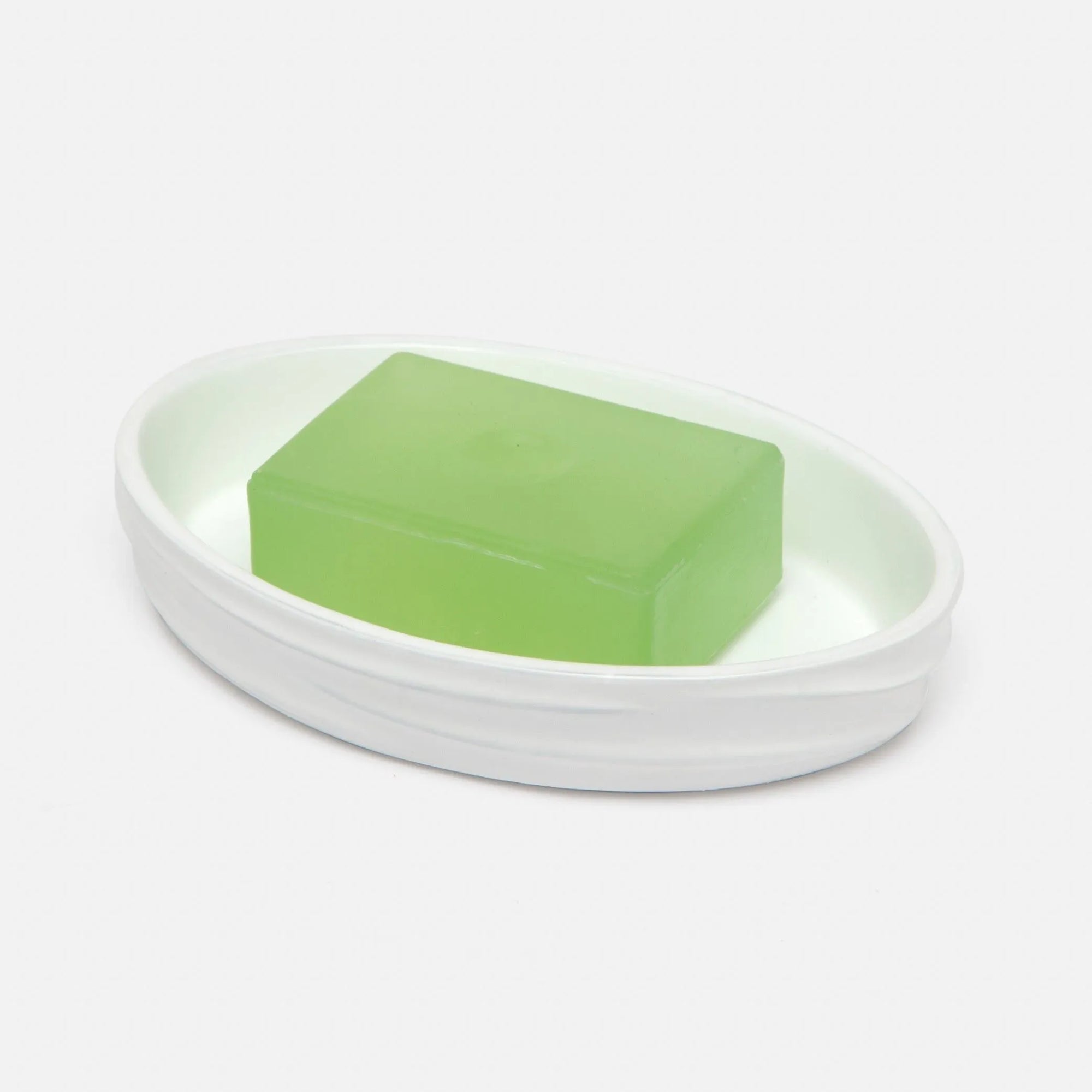 Pigeon and Poodle - PP001410 - Solin Soap Dish - Solin - White Lacquer Resin