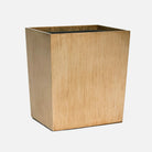 Pigeon and Poodle PP001421 Tanlay Wastebasket (Rectangular) in Antiqued Gold Silver Leaf