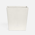 Pigeon and Poodle PP001446 Tenby Wastebasket (Rectangular) in Blanc Realistic Faux Shagreen