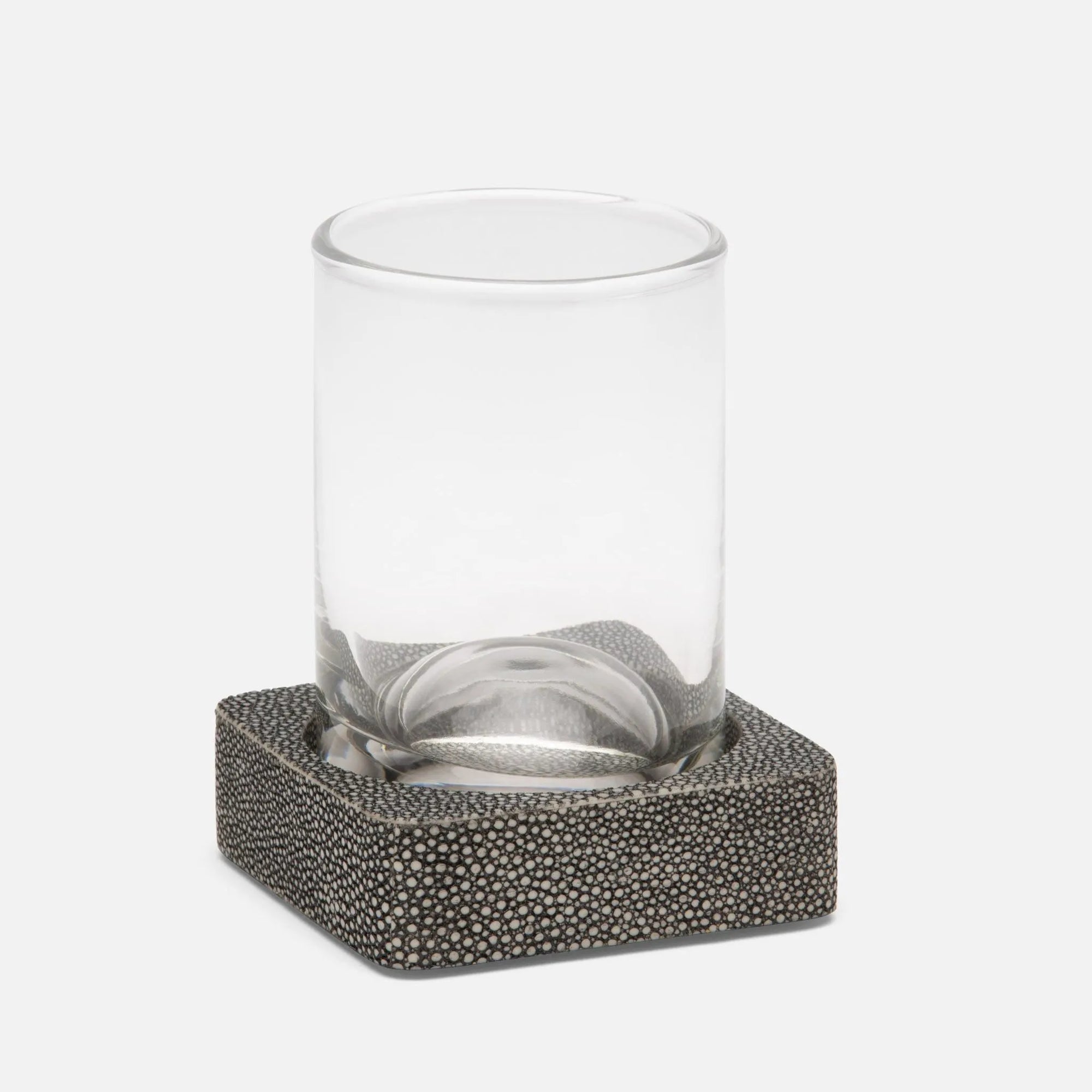 Pigeon and Poodle - PP006276 - Tenby Tumbler Set - Tenby - Dark Mushroom Realistic Faux Shagreen