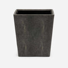Pigeon and Poodle PP004598 Tenby Wastebasket (Rectangular) in Cool Gray Realistic Faux Shagreen