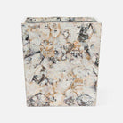 Corbeille à papier rectangulaire Tramore PP001507 de Pigeon and Poodle, finition naturelle couleur huître.