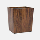 Pigeon and Poodle PP001533 Varadero Wastebasket (Rectangular) in Dark Stain Banana Leaf