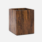 Pigeon and Poodle PP001534 Varadero Wastebasket (Square) in Dark Stain Banana Leaf