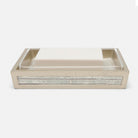 Pigeon and Poodle PP001588 Waterford Soap Dish in Gray Strips Painted Mirror