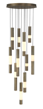 Europhase 50119-011 Ronda LED Suspendu multi-luminaire en laiton vieilli