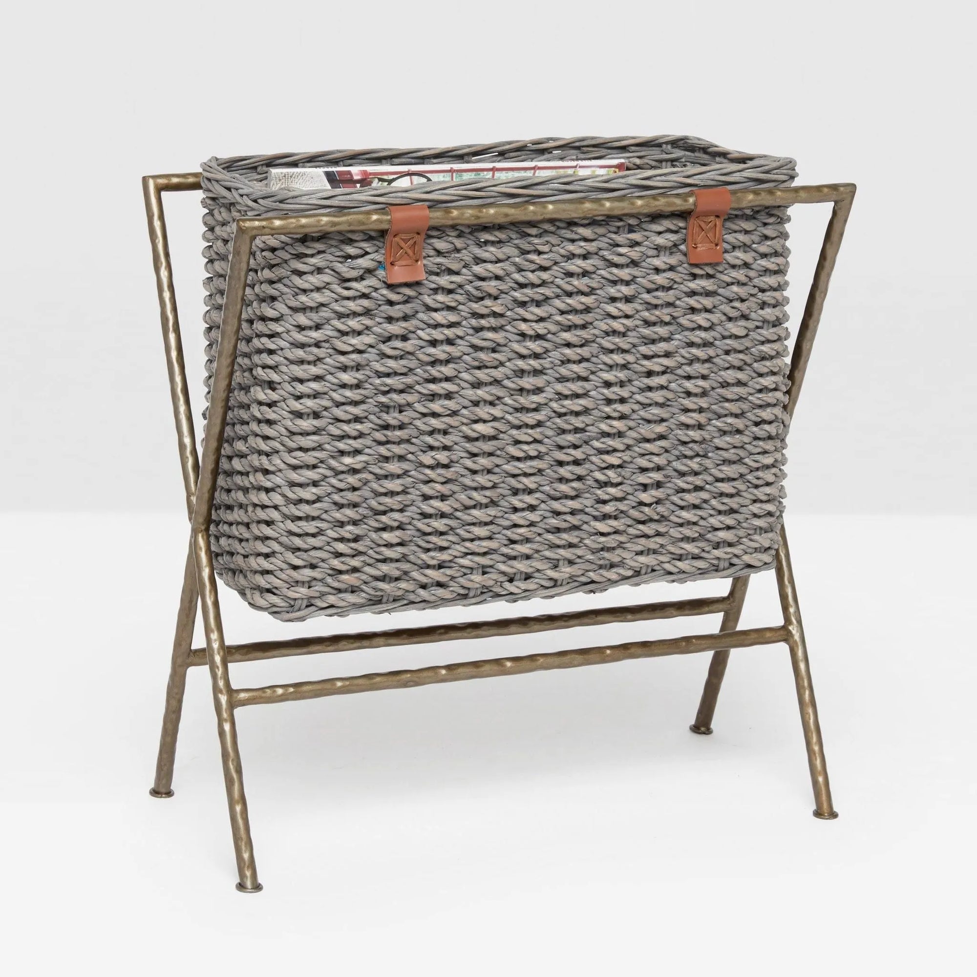 Pigeon and Poodle - PP002065 - Hemley Magazine Rack - Hemley - Natural Woven Seagrass