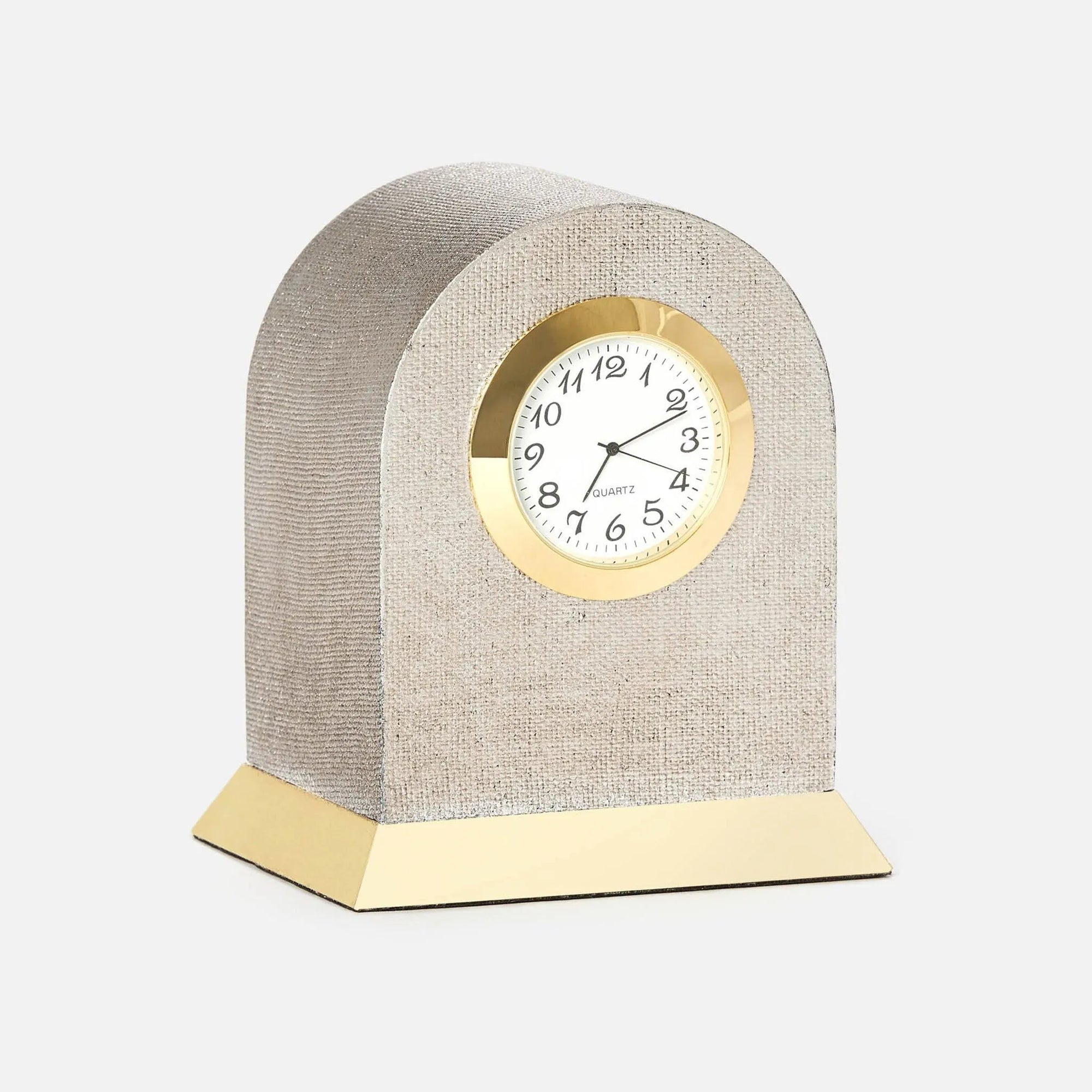 Pigeon and Poodle - PP002185 - Siena Clock - Siena - Metallic Denim Faux Linen