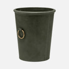 Pigeon and Poodle - PP005956 - Ogden Wastebasket - Ogden - Forest Full-Grain Leather
