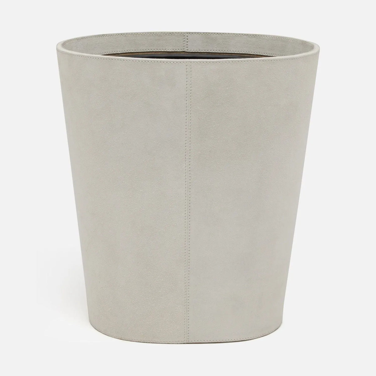 Pigeon and Poodle - PP005964 - Segovia Wastebasket - Segovia - Light Gray Suede