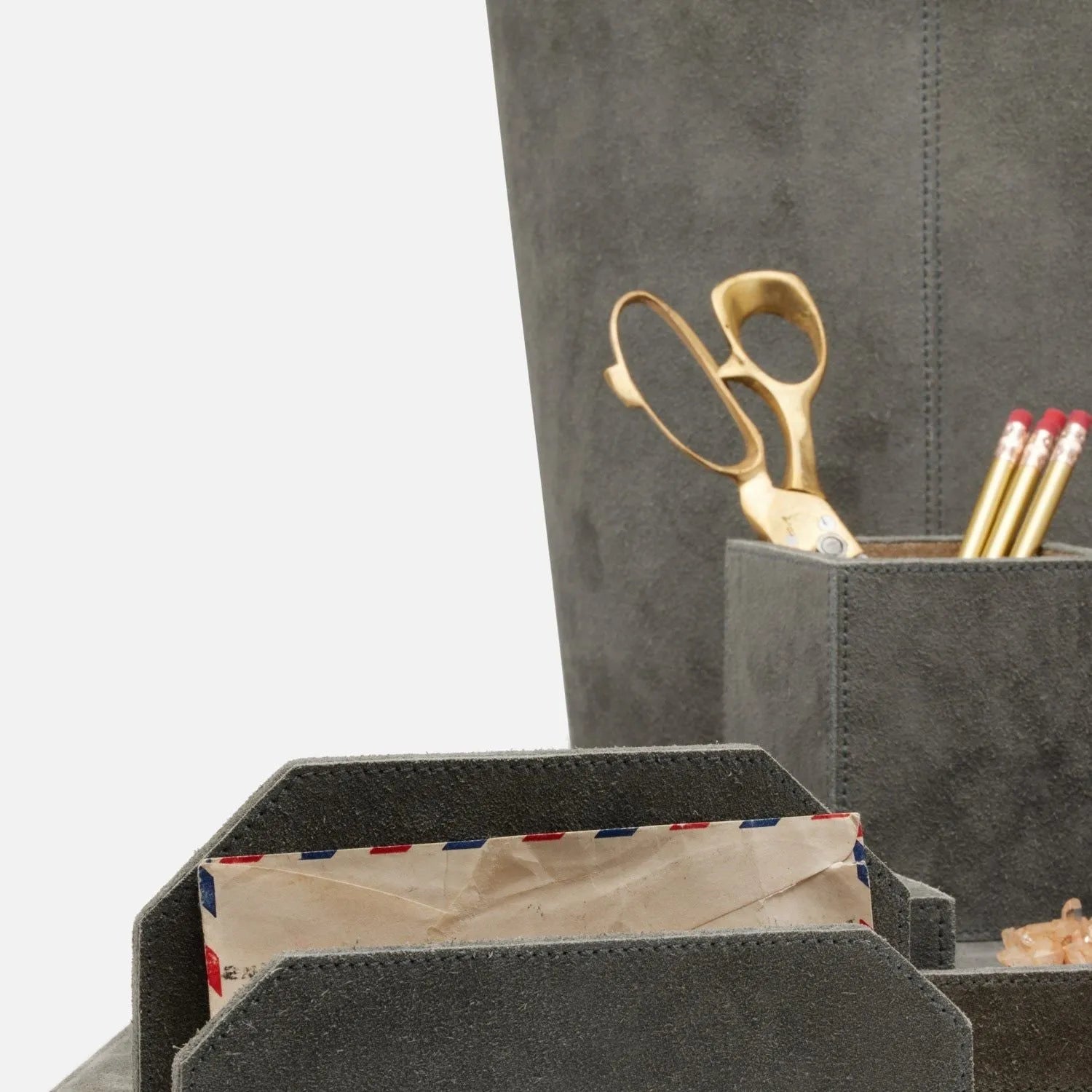 Pigeon and Poodle - PP005960 - Segovia Accessory Set - Segovia - Light Gray Suede