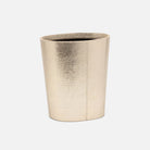 Pigeon and Poodle - PP004635 - Viana Oval Wastebasket - Viana - Gold Foil Full-Grain Leather