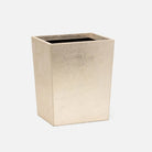 Pigeon and Poodle PP004636 Viana Rec. Wastebasket in Gold Foil Full-Grain Leather