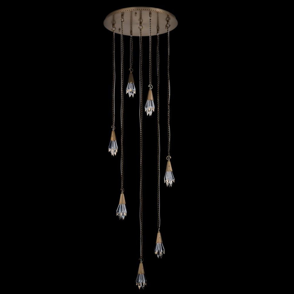 Allegri 040355-044-FR001 Tulipani LED Pendant in Winter Brass