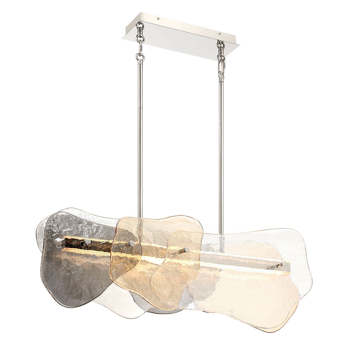 Europhase 50462-018 Grotto LED Linéaire Suspendu en nickel poli