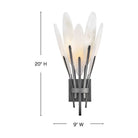 Applique murale Fredrick Ramond FR43100BGR Nerine en albâtre, finition graphite brossé