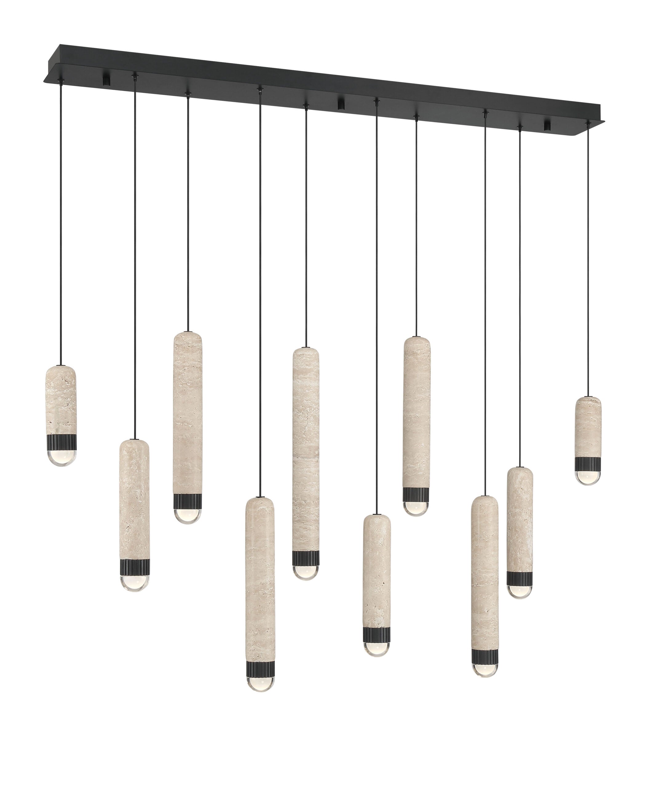 Eurofase 50129-010 Cambre LED Linear Chandelier in Matte Black