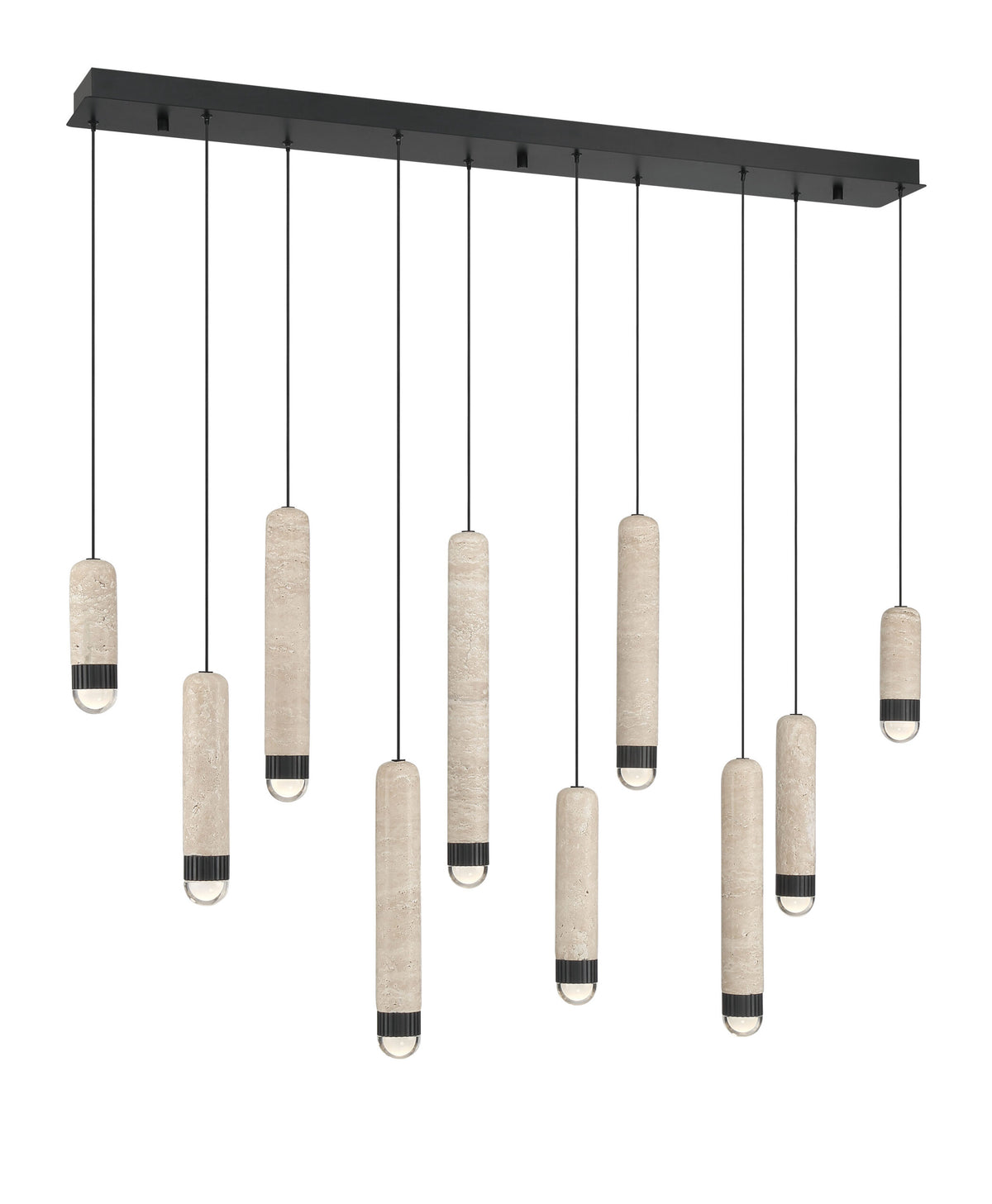 Eurofase 50129-010 Cambre LED Linear Chandelier in Matte Black
