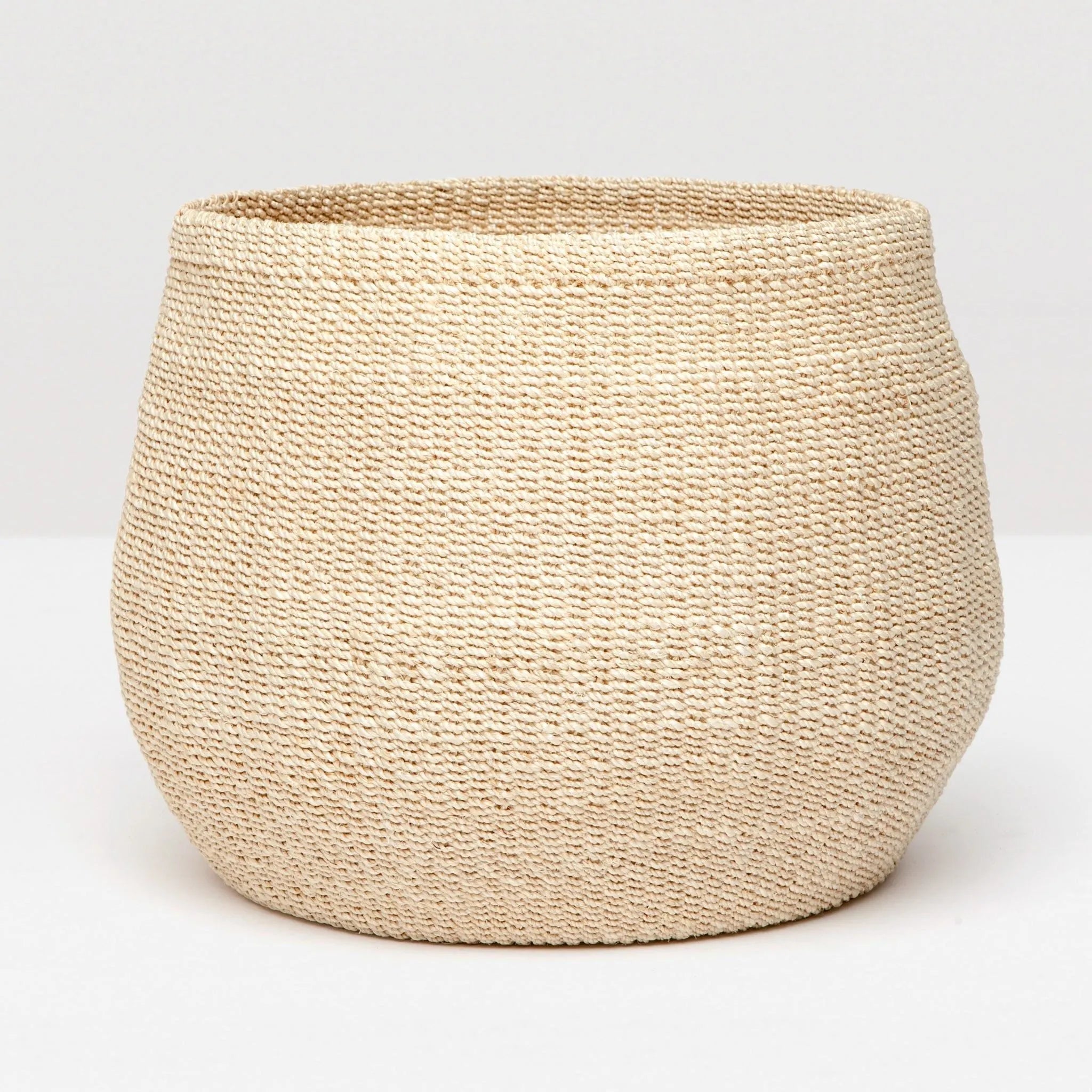 Pigeon and Poodle - PP002394 - Davao Basket Set - Davao - Bleached Natural Abaca Fiber