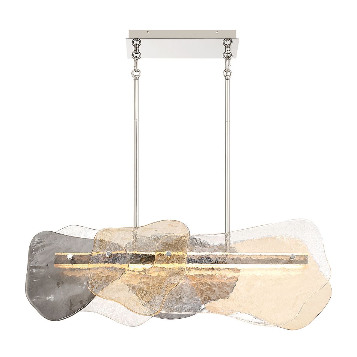 Europhase 50462-018 Grotto LED Linéaire Suspendu en nickel poli