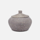 Pigeon and Poodle - PP006818 - Roslyn Round Baskets - Roslyn - Gray/White Seagrass