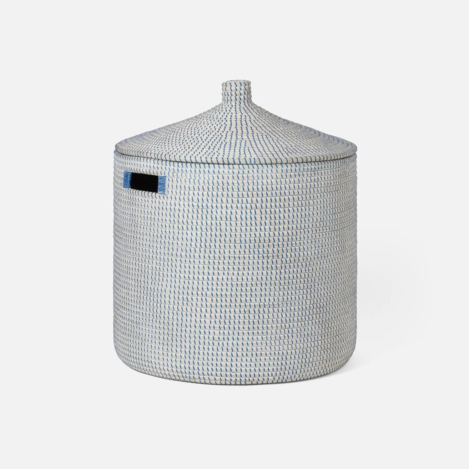 Pigeon and Poodle - PP006504 - Roslyn Hamper - Roslyn - Whitewashed/Navy Seagrass