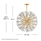Fredrick Ramond FR46905UB Globe Maya Suspension en laiton non verni