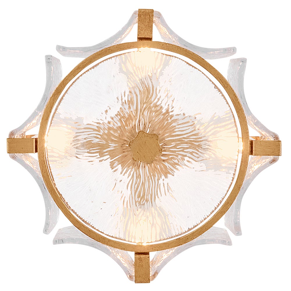 Robinet semi-encastré en verre Florian de Fredrick Ramond FR41601DA, finition laiton vieilli