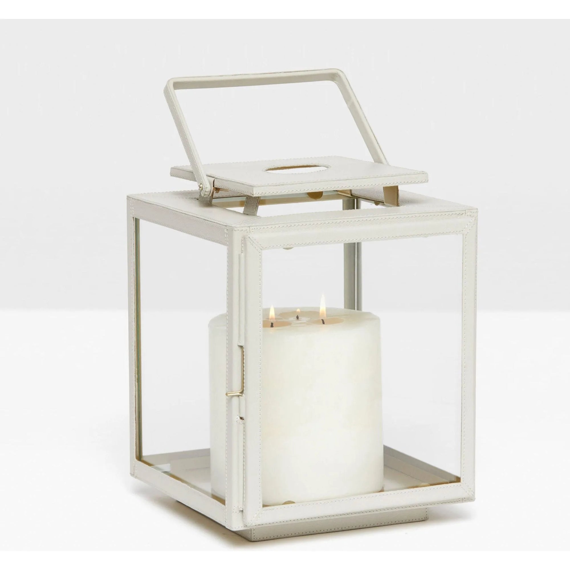 Pigeon and Poodle - PP002480 - Baden Candle Lantern - Baden - Aged Camel Full-Grain Leather