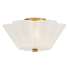 Alouette 83713DA Miel Semi-Plafonnier en laiton vieilli